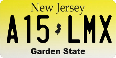 NJ license plate A15LMX