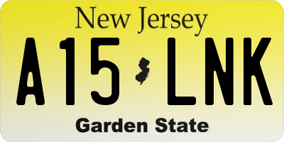 NJ license plate A15LNK