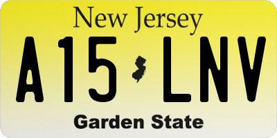 NJ license plate A15LNV