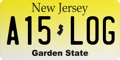 NJ license plate A15LOG