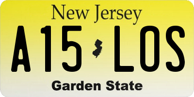 NJ license plate A15LOS