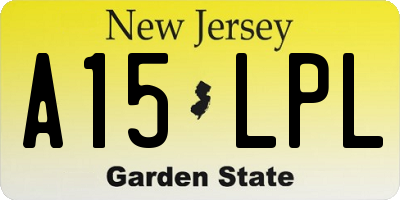 NJ license plate A15LPL
