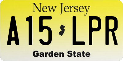 NJ license plate A15LPR
