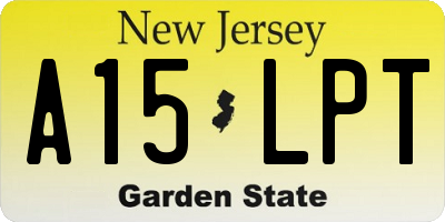 NJ license plate A15LPT