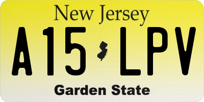 NJ license plate A15LPV