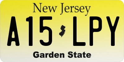 NJ license plate A15LPY