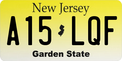 NJ license plate A15LQF