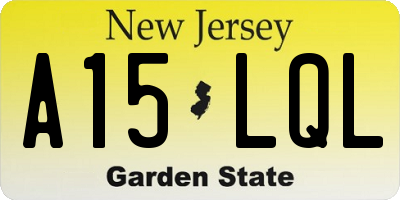 NJ license plate A15LQL