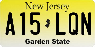 NJ license plate A15LQN