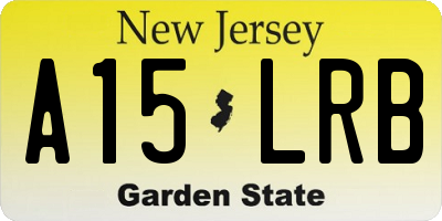 NJ license plate A15LRB