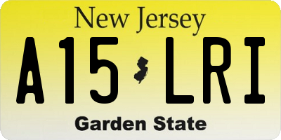 NJ license plate A15LRI