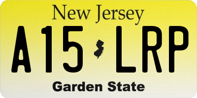 NJ license plate A15LRP