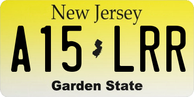 NJ license plate A15LRR
