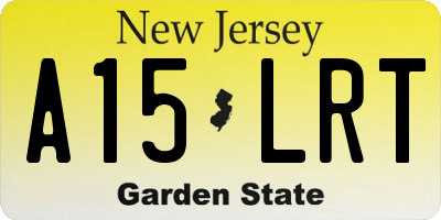 NJ license plate A15LRT