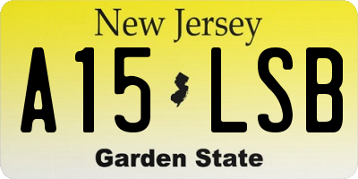 NJ license plate A15LSB