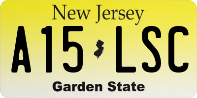 NJ license plate A15LSC