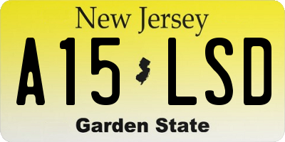 NJ license plate A15LSD