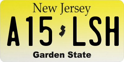 NJ license plate A15LSH