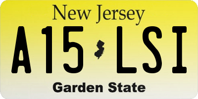 NJ license plate A15LSI