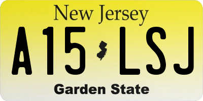 NJ license plate A15LSJ