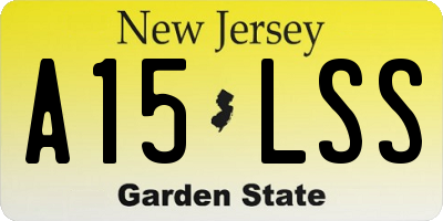 NJ license plate A15LSS