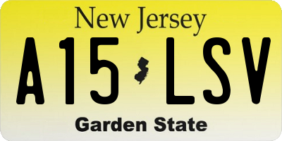 NJ license plate A15LSV
