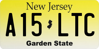 NJ license plate A15LTC