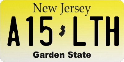 NJ license plate A15LTH