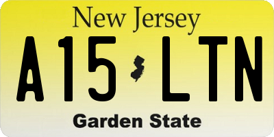 NJ license plate A15LTN