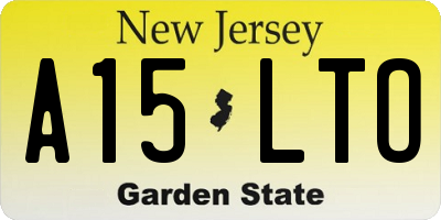 NJ license plate A15LTO