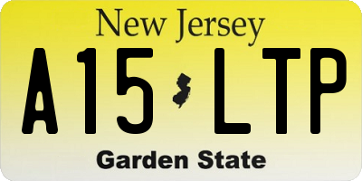 NJ license plate A15LTP
