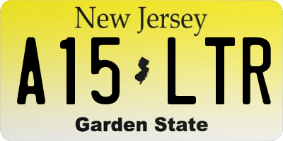 NJ license plate A15LTR
