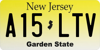 NJ license plate A15LTV