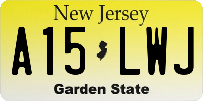 NJ license plate A15LWJ
