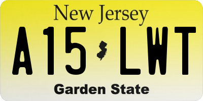 NJ license plate A15LWT