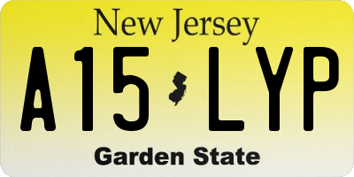 NJ license plate A15LYP