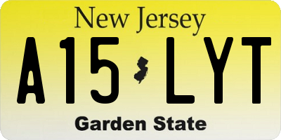 NJ license plate A15LYT