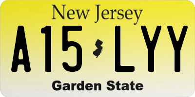 NJ license plate A15LYY