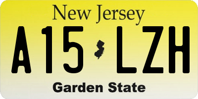 NJ license plate A15LZH