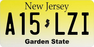 NJ license plate A15LZI