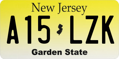 NJ license plate A15LZK