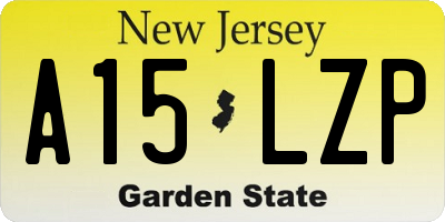 NJ license plate A15LZP