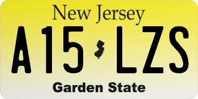 NJ license plate A15LZS