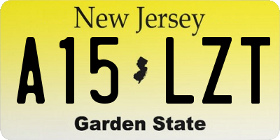 NJ license plate A15LZT