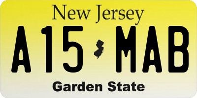 NJ license plate A15MAB