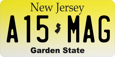 NJ license plate A15MAG