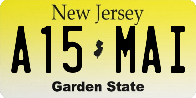 NJ license plate A15MAI