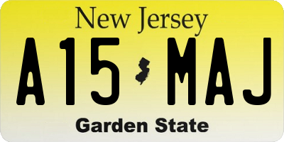 NJ license plate A15MAJ
