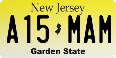 NJ license plate A15MAM