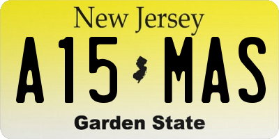 NJ license plate A15MAS